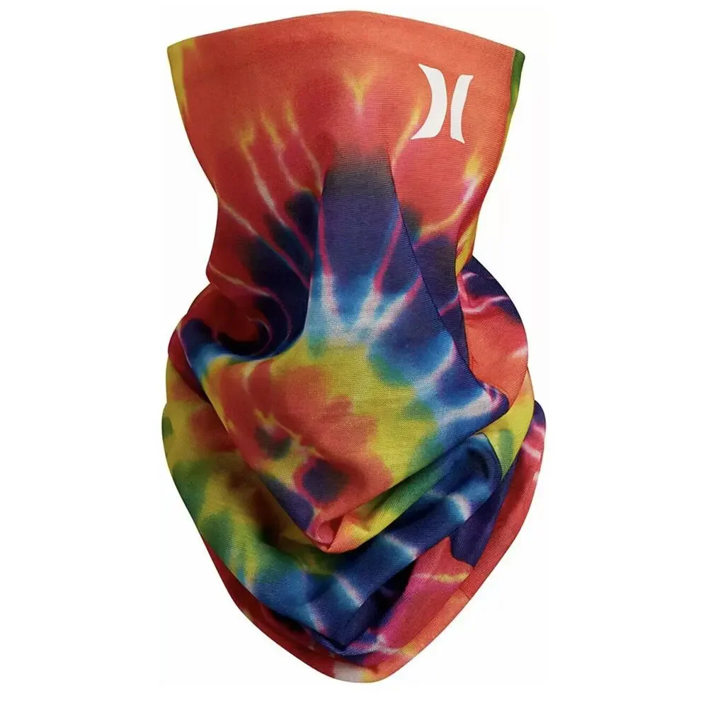 HURLEY Breathable Neck Gaiter One‎ Size Tie Dye Rainbow Run Running Mask NEW
